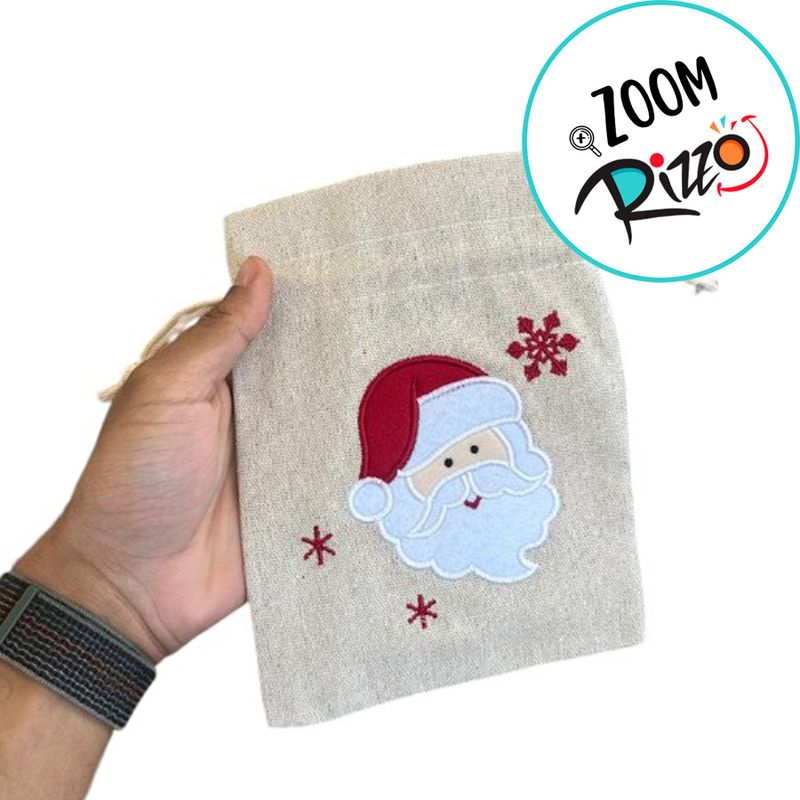 Saco de Natal - Noel Creme, Vermelho, Branco - 14x18cm - 1 unidade - Cromus - Magazine 25