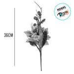 Galho Decorativo - Flores e Frutas Laranja - 36cm - 1 unidade - Cromus - Magazine 25