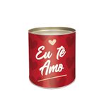 Lata para Doces Rígida - Eu Te Amo Vermelho - 1 unidade - Cromus - Magazine 25