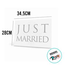 Placa Just Maried - Dourada - 28x34,5cm - 1 unidade - Cromus - Magazine 25