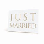 Placa Just Maried - Dourada - 28x34,5cm - 1 unidade - Cromus - Magazine 25