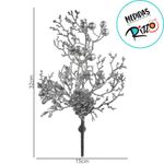 Pick Decorativo - Frutas e Pinhas Champagne - 32cm - 1 unidade - Cromus - Magazine 25