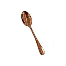 Colher de Plástico Sobremesa Metalizada Bronze - 14cm - 8 Unidades - Cromus - Magazine 25