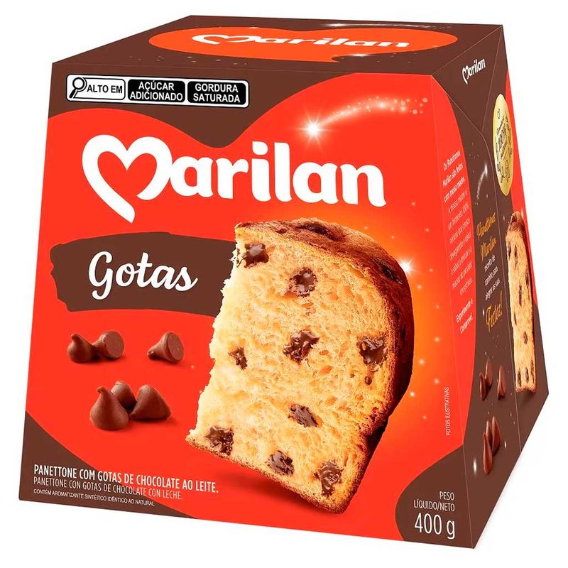 Panettone Gotas de Chocolate 400g - Marilan