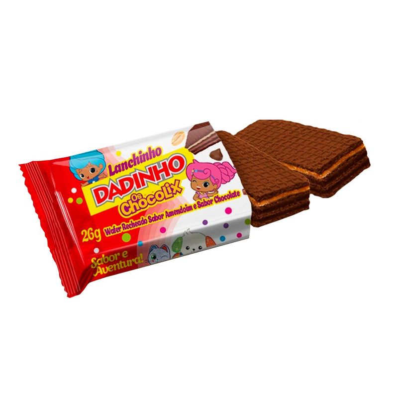 Biscoito Wafer Lanchinho Dadinho Chocolix Duo c/18 - Dizioli