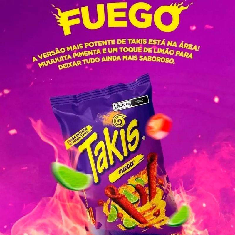 Salgadinho Takis Fuego Pimenta 90g - Bimbo