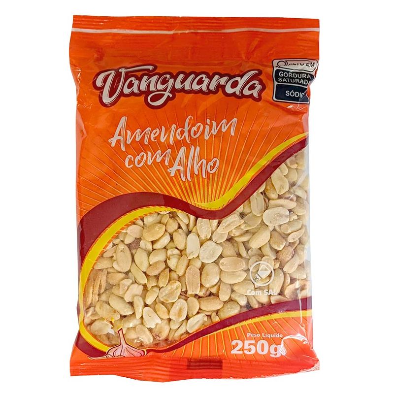 Amendoim Torrado Salgado com Alho 250g - Vanguarda