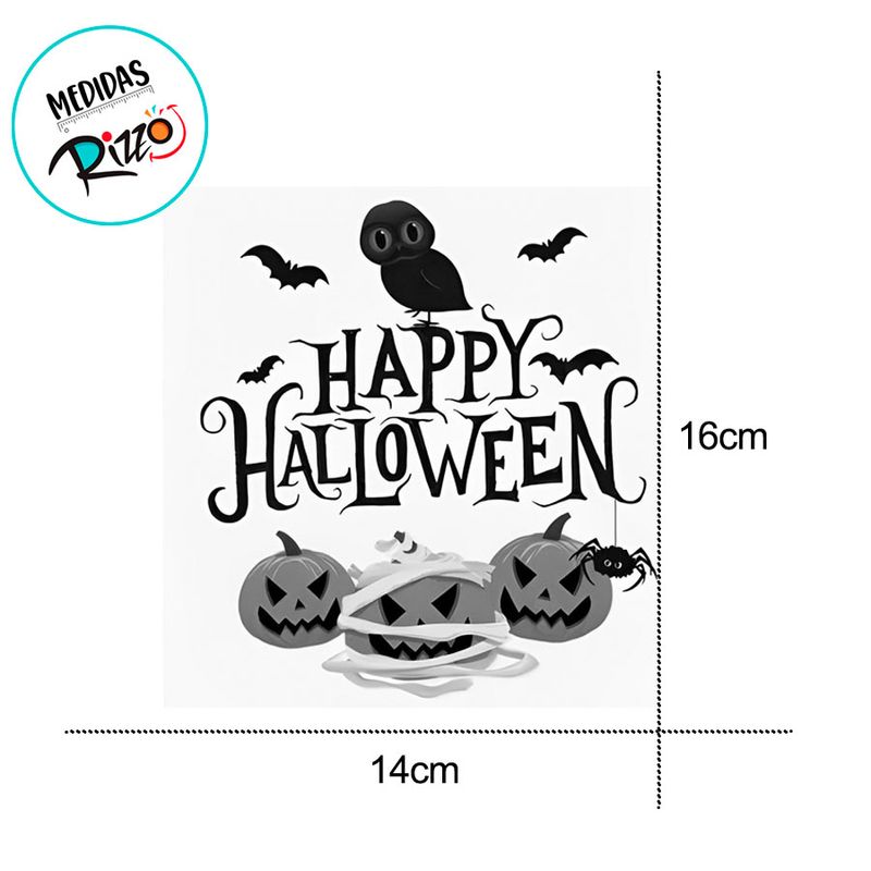 Transfer Para Balão Lettering - Happy Halloween - 1 unidade - Cromus - Magazine 25