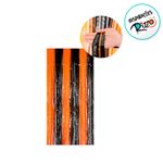 Cortina Decorativa Metalizada Laranja/Preto 1x2m - 1 unidade - Magazine 25