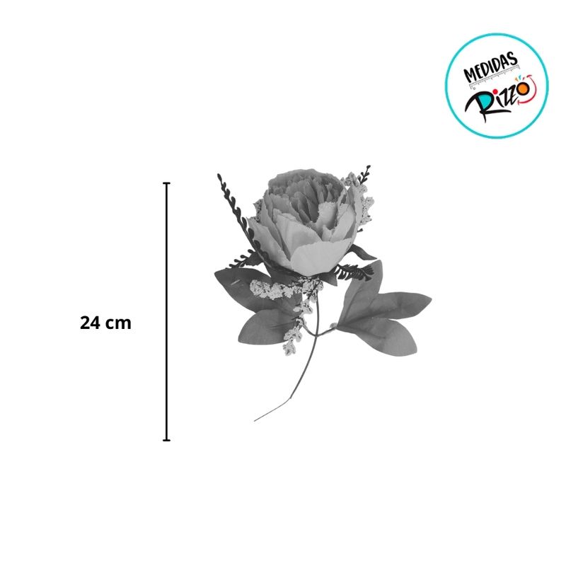 Flor Decorativa Artificial - Rosa - 24cm - 1 unidade - Cromus - Magazine 25