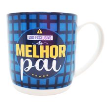 Caneca de Porcelana - Mehor Pai - 360ml - 1 unidade - Allmix Presentes - Magazine 25