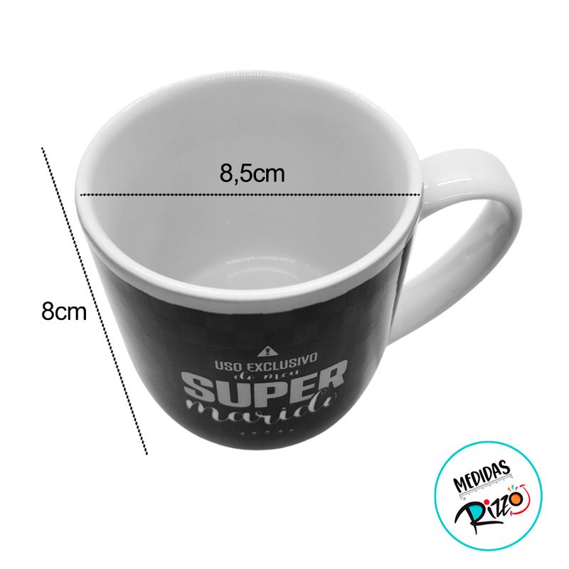 Caneca de Porcelana - Super Marido - 360ml - 1 unidade - Allmix Presentes - Magazine 25