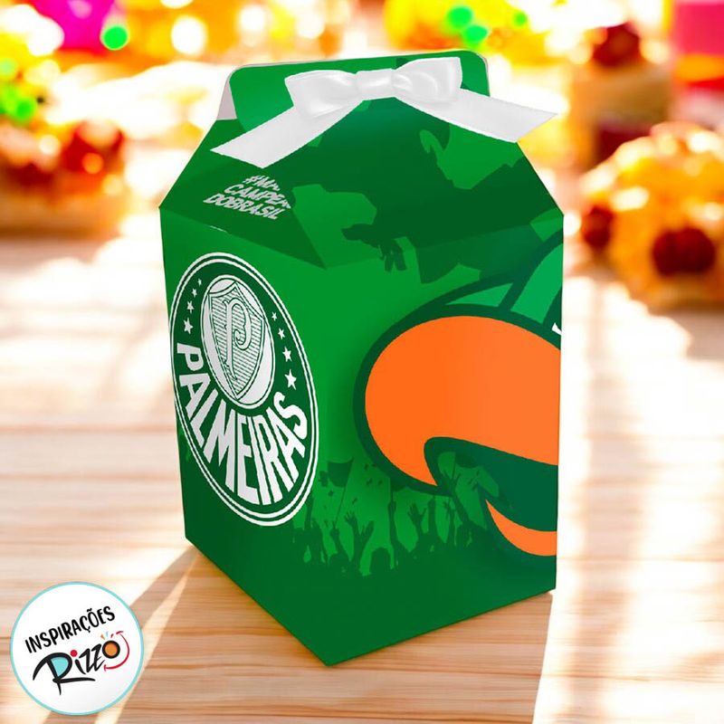 Caixa Milk - Palmeiras - 8 unidades - Festcolor - Magazine 25