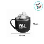 Caneca de Cerâmica com infusor de chá Pai Moderno - 350ml  - 1 unidade - Zona Criativa - Magazine 25