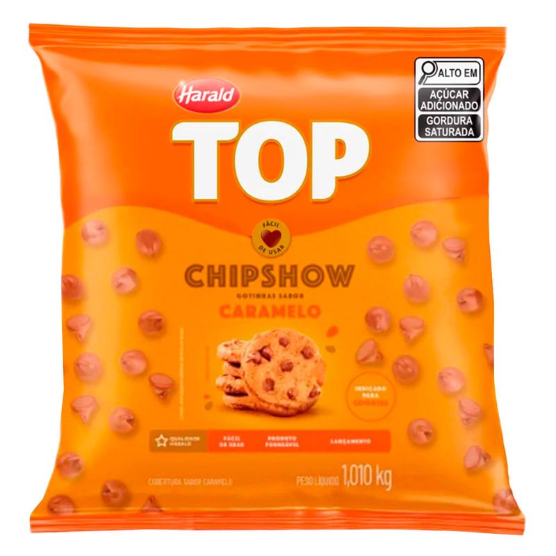 Gotas de Chocolate Forneáveis Caramelo Top Chipshow 1,01kg - Harald