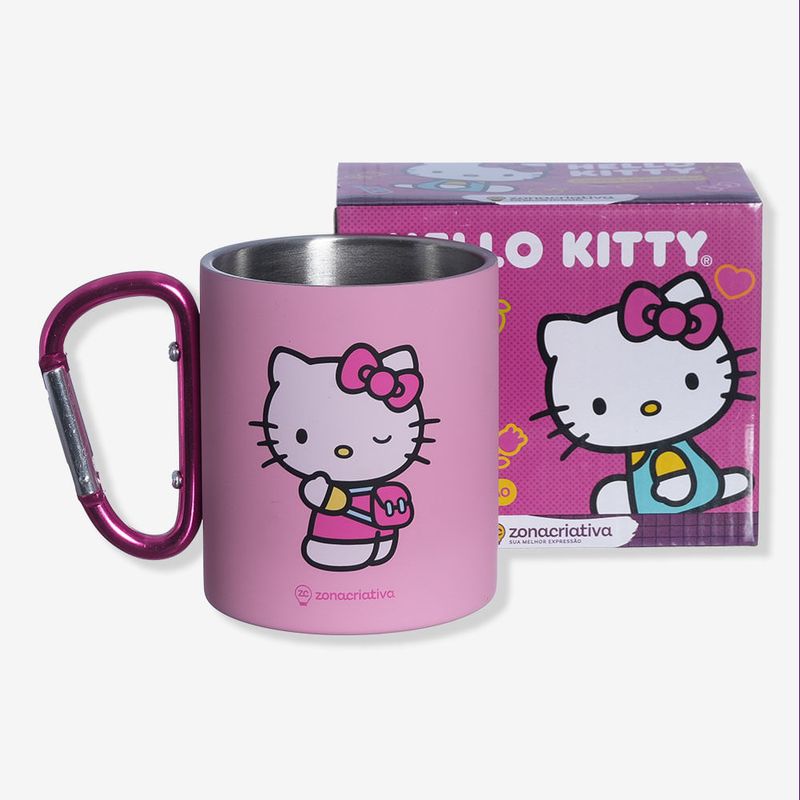 Caneca Mosquetão Hello Kitty