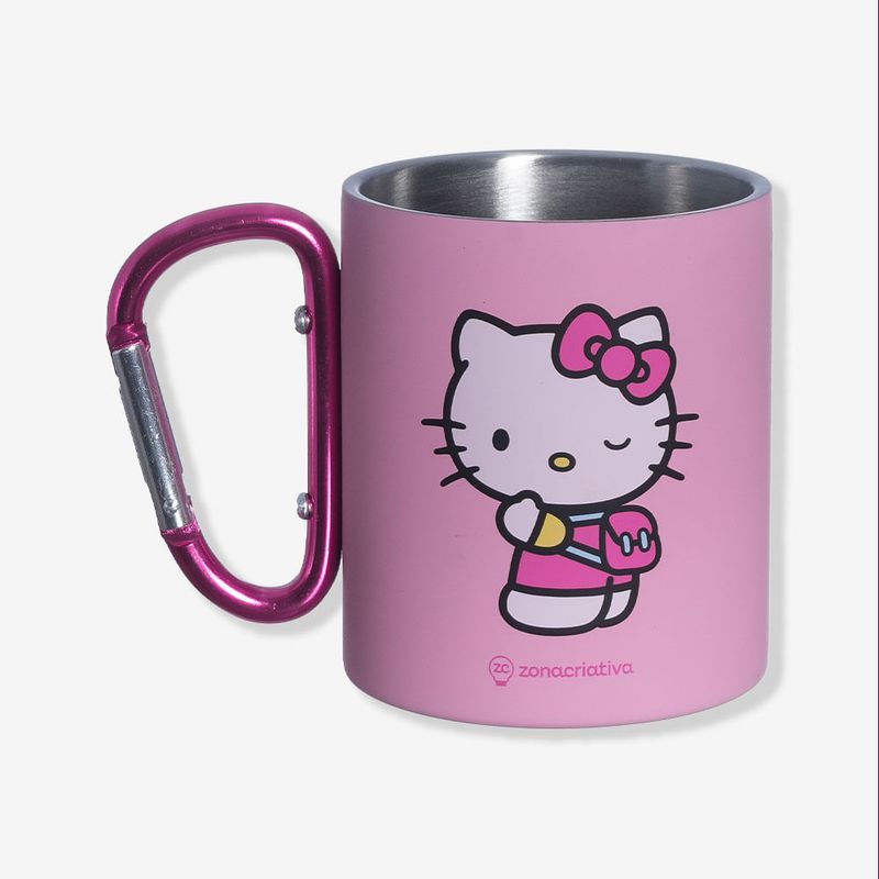 Caneca Mosquetão Hello Kitty