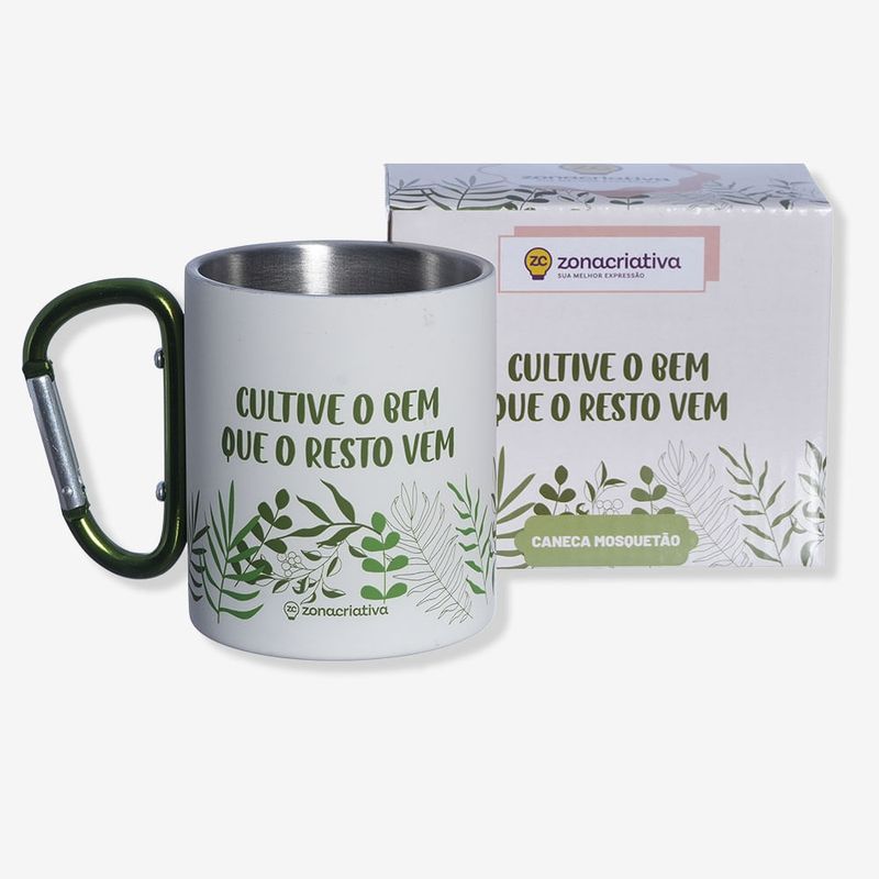 Caneca Mosquetão Jardinagem - Zonacriativa