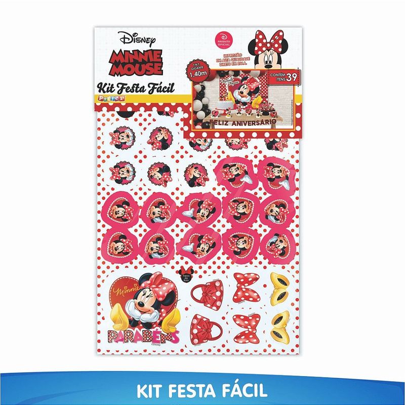 Kit Festa Fácil Minnie 39 Itens - 01 Unidade - Piffer - Magazine 25