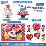 Kit Festa Fácil Minnie 39 Itens - 01 Unidade - Piffer - Magazine 25