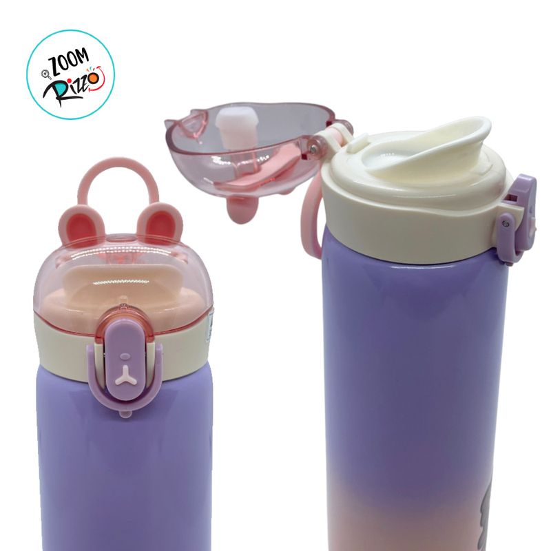 Garrafa Térmica Hello Bear - Lilás - 400ml - 1 unidade - Magazine 25