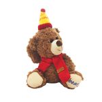 Urso de Pelúcia Marrom Claro com Chapéu - 24cm - 1 unidade - Magazine 25