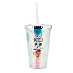 Copo de Plástico com Tampa e Canudo Mickey - 450ml - 1 unidade - Magazine 25