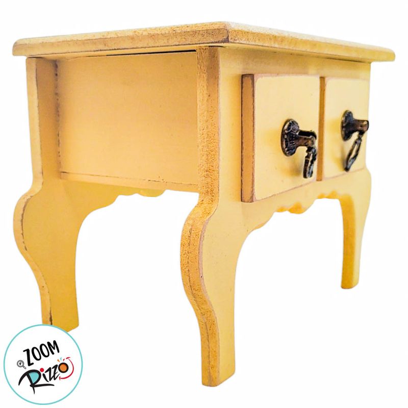 Mini Gaveteiro de Mesa 2 Gavetas - Amarelo Candy - 13x22x17cm - 1 unidade - Magazine 25