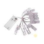 Cordão De Led Luz Amarela Com Fio Incolor - Pregador 10 Leds - 2m - 1 unidade - Magazine 25 - Magazine 25