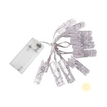 Cordão De Led Luz Amarela Com Fio Incolor - Pregador 10 Leds - 2m - 1 unidade - Magazine 25 - Magazine 25