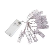 Cordão De Led Luz Branca Com Fio Incolor - Pregador 10 Leds - 2m - 1 unidade - Magazine 25 - Magazine 25