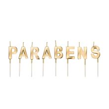 Vela "Parabéns" Dourado - 1 unidade - Magazine 25