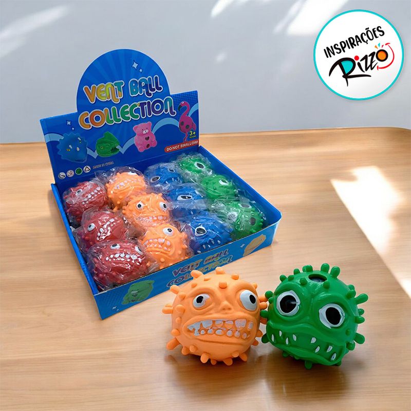 Brinquedo Vírus Squishy - Laranja - 1 unidade - Magazine 25