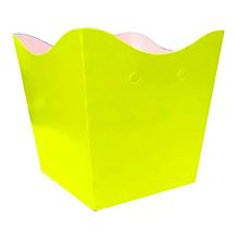 Cachepot de Papel - Amarelo Neon - 9x7cm - 10 unidades - Magazine 25