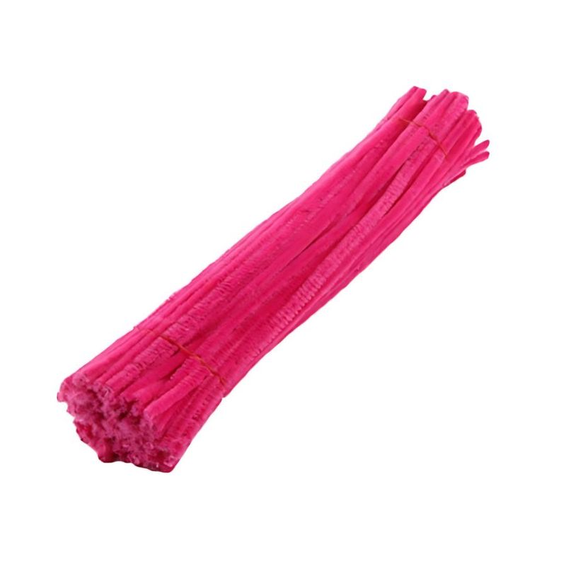 Haste de Chenille 30 cm - Rosa Pink - 100 unidades - Magazine 25