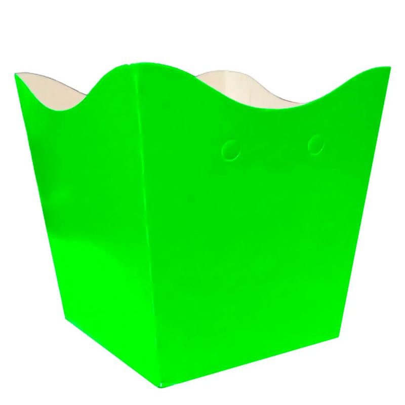 Cachepot de Papel - Verde Neon - 9x7cm - 10 unidades - Magazine 25