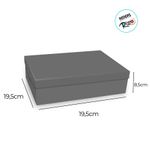 Caixa para Presente Luxo - Vermelha - 19,5x19,5x8,5cm - 1 unidade - Magazine 25
