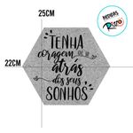 Placa Decorativa em MDF - Tenha Coragem - 25x22cm - 1 unidade - Magazine 25