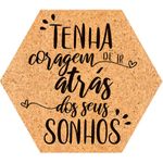 Placa Decorativa em MDF - Tenha Coragem - 25x22cm - 1 unidade - Magazine 25