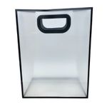 Sacola Transparente PVC com Alça - Preta - 40x30x12cm - 1 unidade - Magazine 25