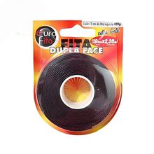 Fita Dupla Face Extra Forte Vermelho/Preto - 18mm x 2,20m - 1 unidade - Magazine 25