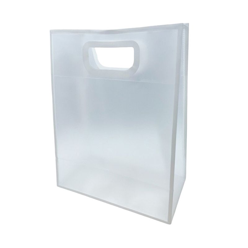 Sacola Transparente PVC com Alça - Branca - 25x30x15cm - 1 unidade - Magazine 25