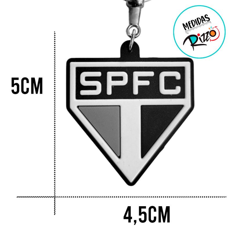 Chaveiro Emborrachado - São Paulo - 5x4,5cm - 1 unidade - Magazine 25