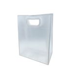 Sacola Transparente PVC com Alça - Branca - 21x27x11cm - 1 unidade - Magazine 25