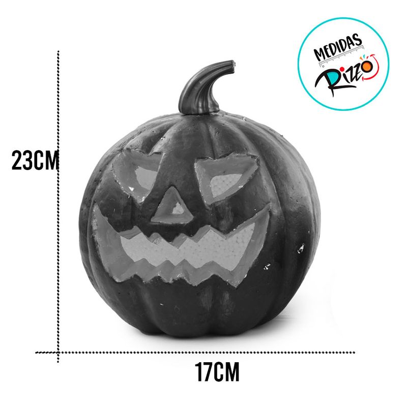 Enfeite de Halloween - Abóbora Magnus com Led - 23x17cm - 1 unidade - Cromus - Magazine 25