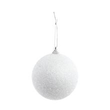 Bola de Natal - Glitter Branco - 10cm - 4 unidades - Cromus - Magazine 25