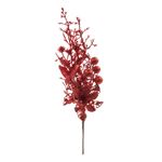 Pick Decorativa - Flores, Frutas com Glitter Vermelho - 30cm - 1 unidade - Cromus - Magazine 25