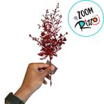 Pick Decorativa - Flores, Frutas com Glitter Vermelho - 30cm - 1 unidade - Cromus - Magazine 25