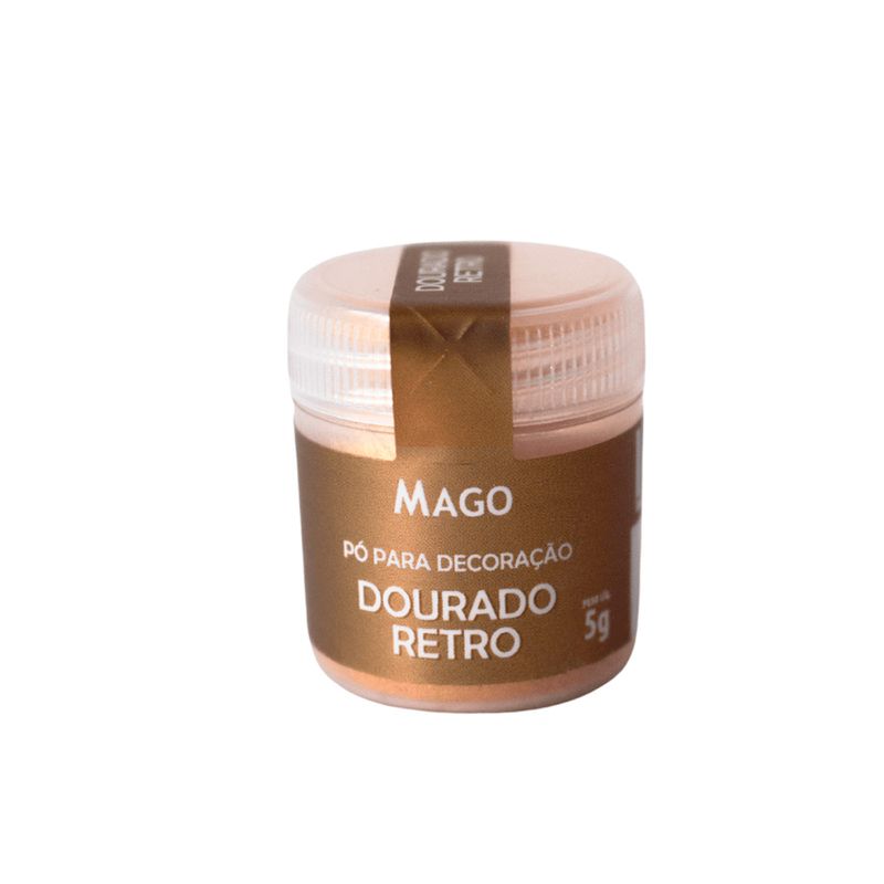 Pó para Decoração Dourado Retro - 5g - 1 unidade - Mago - Magazine 25