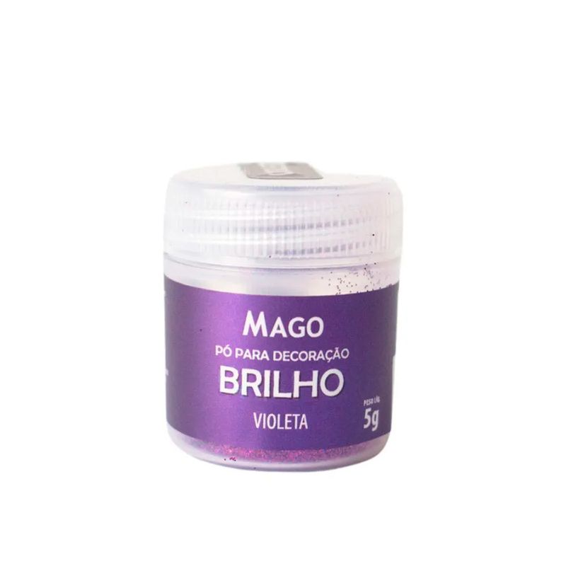 Pó para Decoração Brilho Violeta - 5g - 1 unidade - Mago - Magazine 25